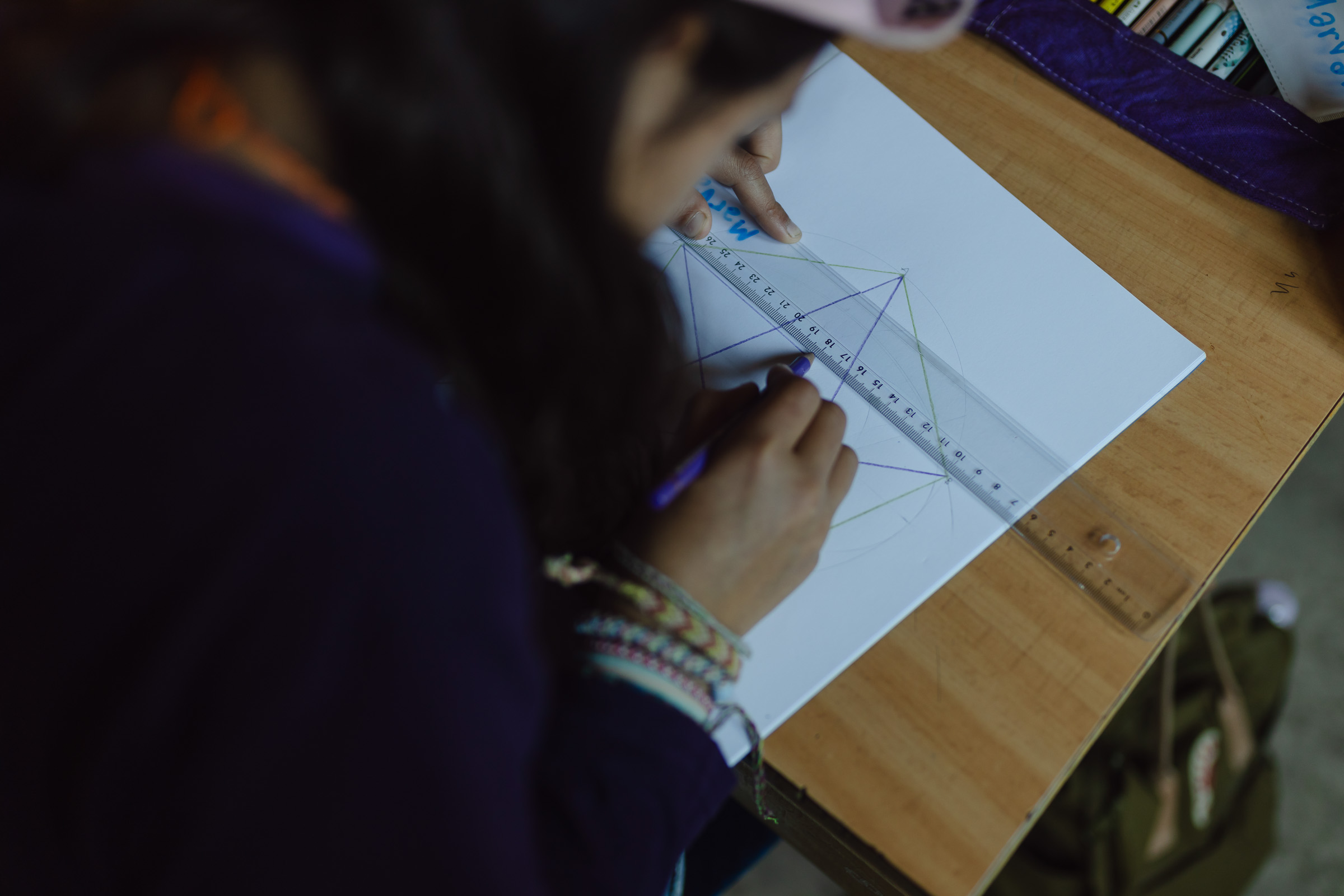 Geometrieunterricht an der Steinerschule Bern Ittigen Langnau, Privatschule im Kanton Bern